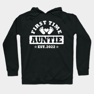 First Time Auntie Est 2022 Funny New Aunt Gift Hoodie